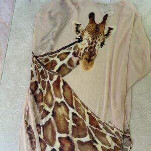 COPY - Ramona Larue Erte Giraffe Kaftan/Dress / Coverup (O/S)
